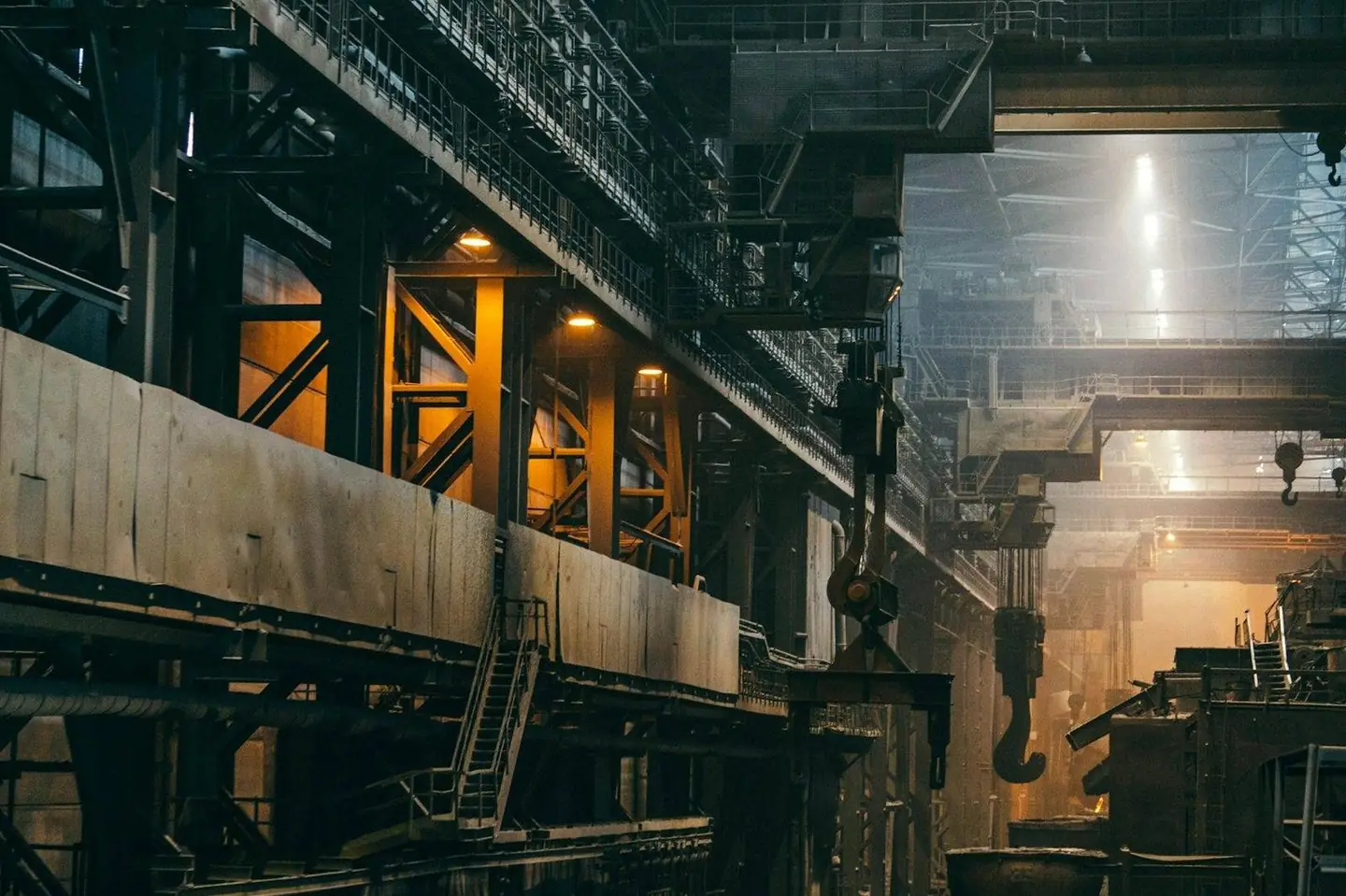 Interior of an industrial production hall